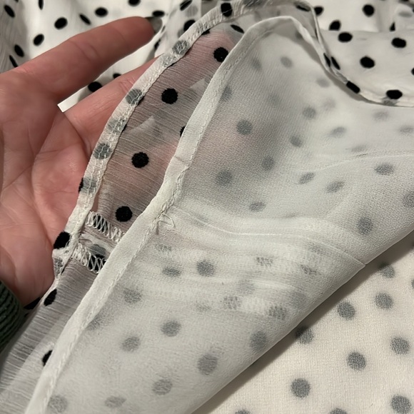 Pussybow Velvet Polka Dot Blouse - Picture 4 of 5